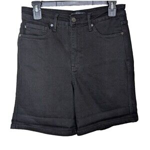Judy Blue Jean Shorts Black High Rise Tummy Control Size Large